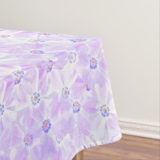 Painted Purple Flowers Tablecloth