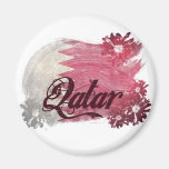 Painted Qatar Flag Refrigerator Magnets