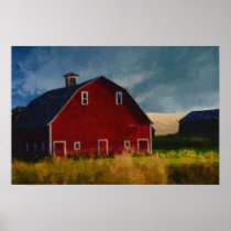 Painted Red Barn Posters