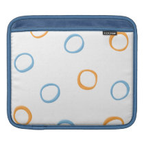 Painted Retro Circles blue iPad Sleeve ipad sleeves