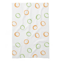 Painted Retro Circles green Kitchen Towel kitchen towels