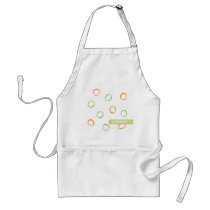 Painted Retro Circles green Superchef Apron aprons