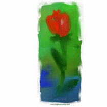 Painted Rose Cutout Sculpture photo sculptures