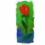 Painted Rose Cutout Sculpture photo sculptures