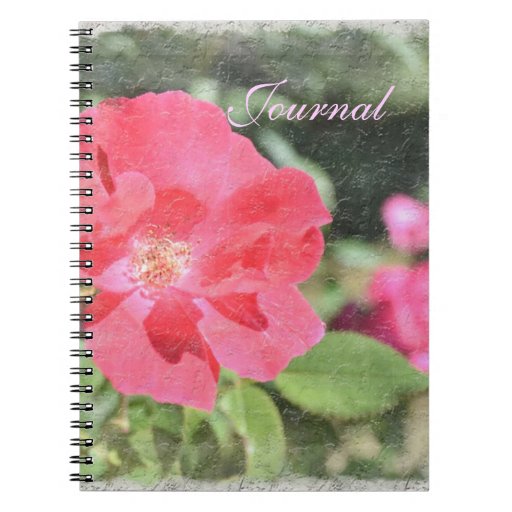 Painted Rose Floral Garden Customizable Notebook
