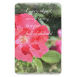 Painted Rose Floral Garden Rumi Quote Magnet