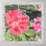 Painted Rose Floral Garden Rumi Quote Poster Painted Rose Floral Garden Rumi Quote Poster