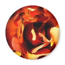 Painted Rose Magnets