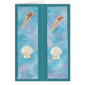 Painted Seashells on Bookmark Cards card