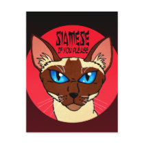 Painted Siamese Cartoon postcards by TheGalacticGroundhog Painted Siamese Cartoon postcards