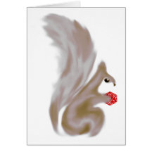 Painted Squirrels Greeting Cards