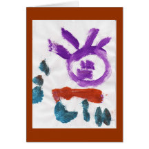Painted Sun Card w/ Grapes Message