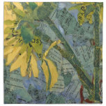 Painted Sunflower Collage Napkin napkins