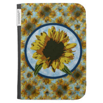 Painted Sunflower Kindle Folio Case