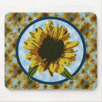 Painted Sunflower Mousepad