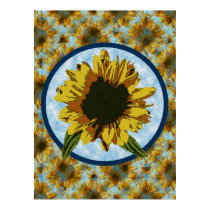 Painted Sunflower Poster