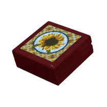 Painted Sunflower Tile Gift Box