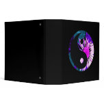 Painted Sunflower Yin Yang Vinyl Binder