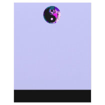 Painted Sunflower Yin Yang Letterhead by BlayzeInk Painted Sunflower Yin Yang Letterhead
