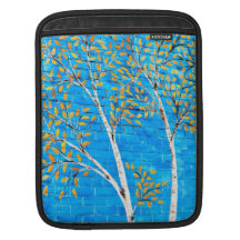 painted trees iPad sleeve