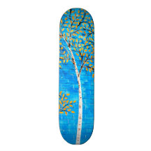 painted trees skate boards