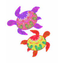 Painted Turtles 2-Sided Kids' Dark Shirts