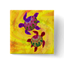 Painted Turtles Buttons