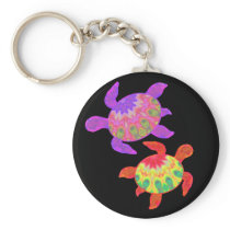 Painted Turtles Keychain