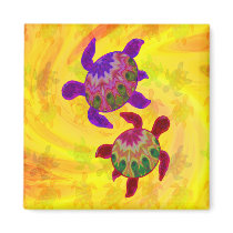 Painted Turtles Magnets