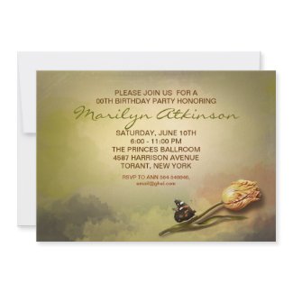 painted unique vintage custom birthday invitations