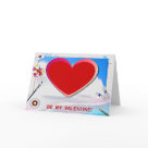 Painted Valentine Heart Add Your Photo Cards