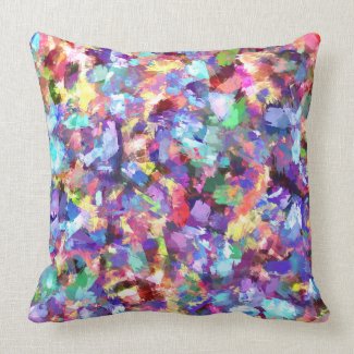 Painted Wall Throw Pillow