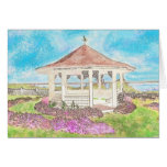 Painted White Gazebo In Cape Cod Greeting Card