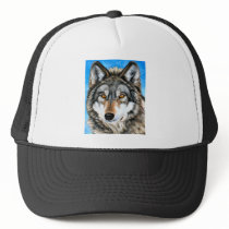 Painted Wolf Mesh Hat