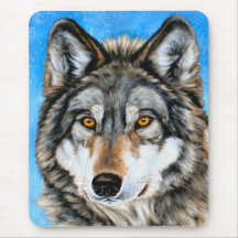 Painted Wolf Mousepad