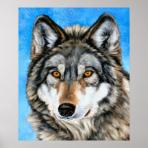 Painted Wolf Print
