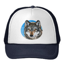Painted Wolf Trucker Hat