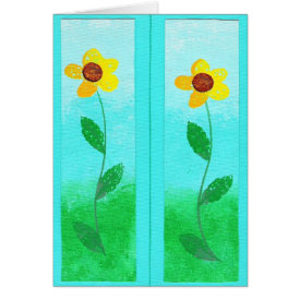 Painted Yellow Flowers Bookmark Cards card