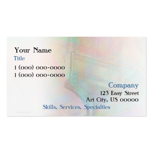 Painter Abstract Business Card (back side)