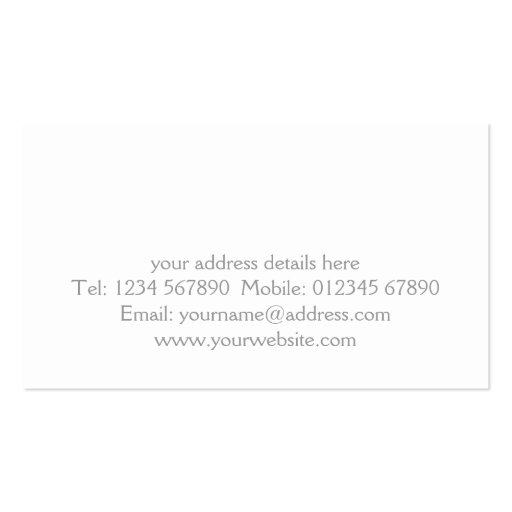 Painter and Decorator Business Card (back side)