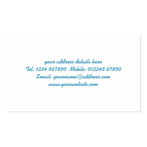 Painter and Decorators Business Card (back side)