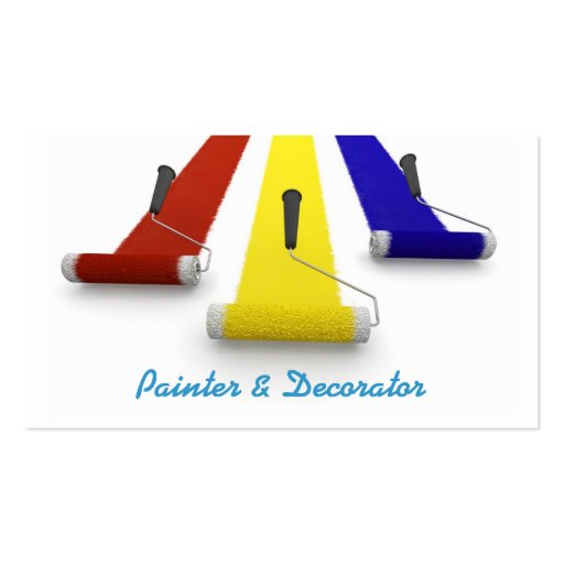 Painter and Decorators Business Card (front side)