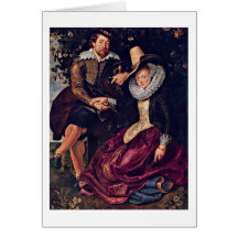 Painter And His Wife By Peter Paul Rubens Greeting Card