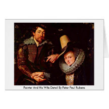 Painter And His Wife Detail By Peter Paul Rubens Greeting Card