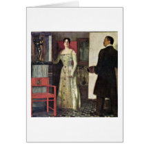 Painter And His Wife In Studio By Franz Von Stuck Greeting Card