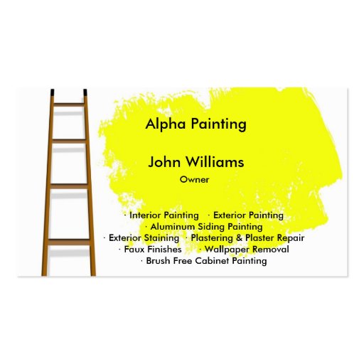 Painter Business Card (front side)