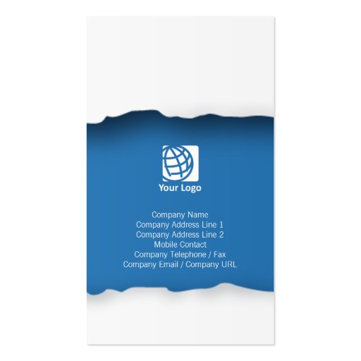 Painter Business Card Ripped Paper (back side)