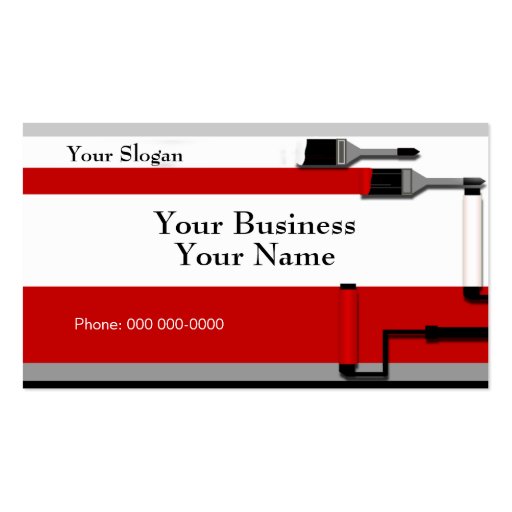 Painter Business Card Template (front side)