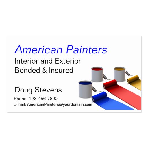 Painter Business Card Templates (front side)