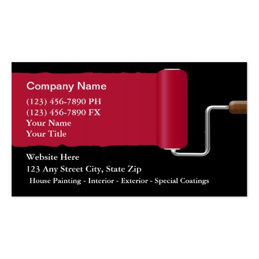 Painter Business Cards (front side)